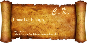 Chmela Kinga névjegykártya